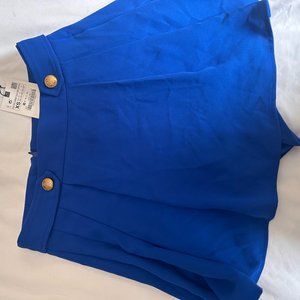 Zara GOLD BUTTON SKORT  BLUISH - REF 9878/021